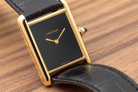 cartier tank black gold|cartier tank francaise gold price.